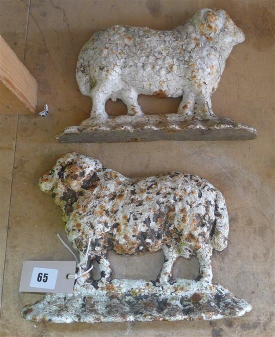 Pr cast iron sheep doorstops